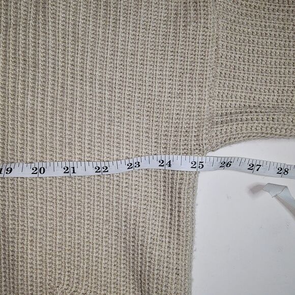 Autumn Cashmere Beige Wool Cashmere Blend Oversized Turtleneck Sweater Size XS - Picture 6 of 9